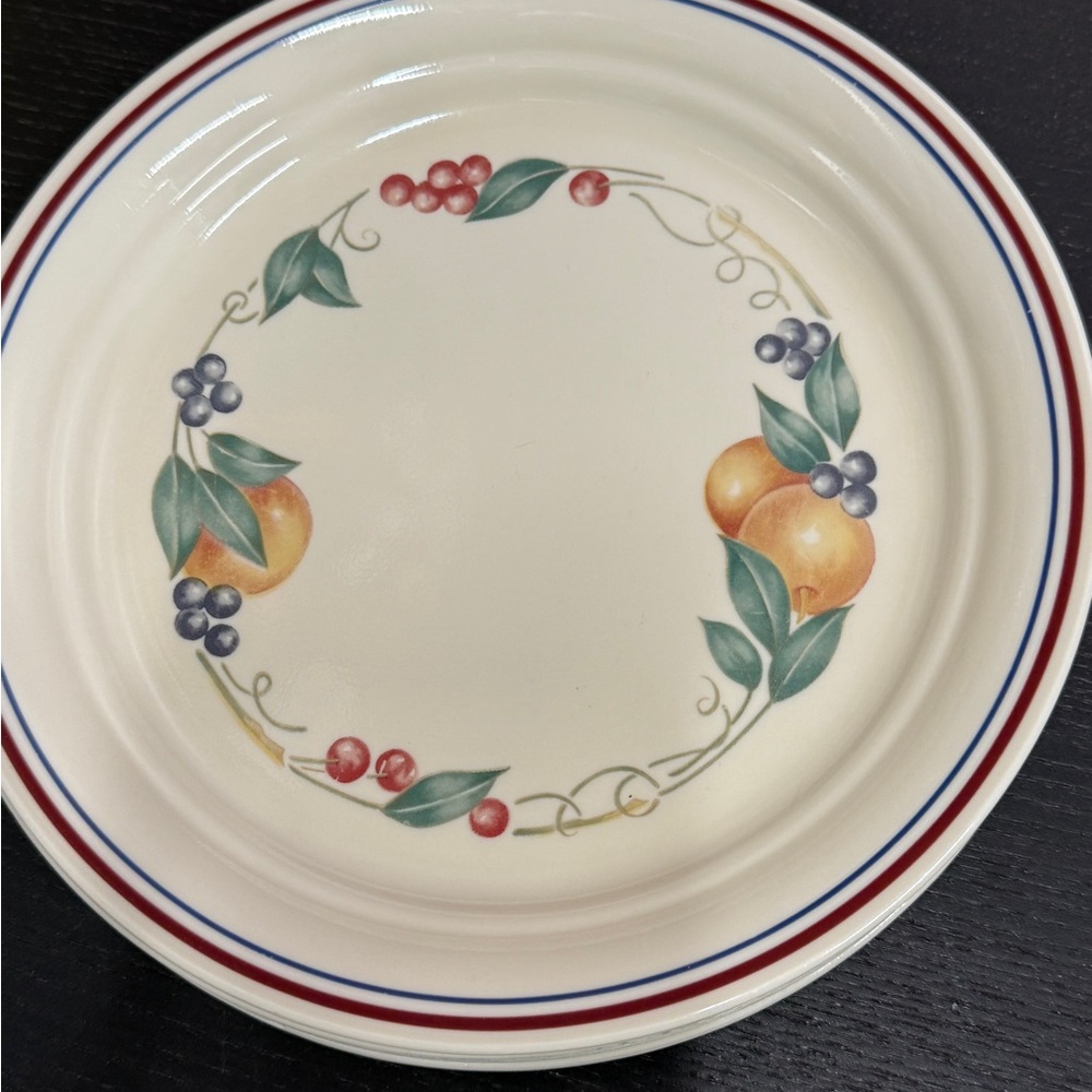 Corelle Abundance Cream Floral Lunch, Salad Dessert  Plates Vintage Set of 6 - Picture 9 of 16